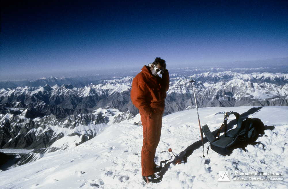 Rolf Zemp na stoku K2.