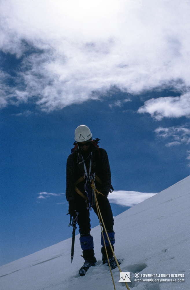 Wojciech Kurtyka na stoku Broad Peak.