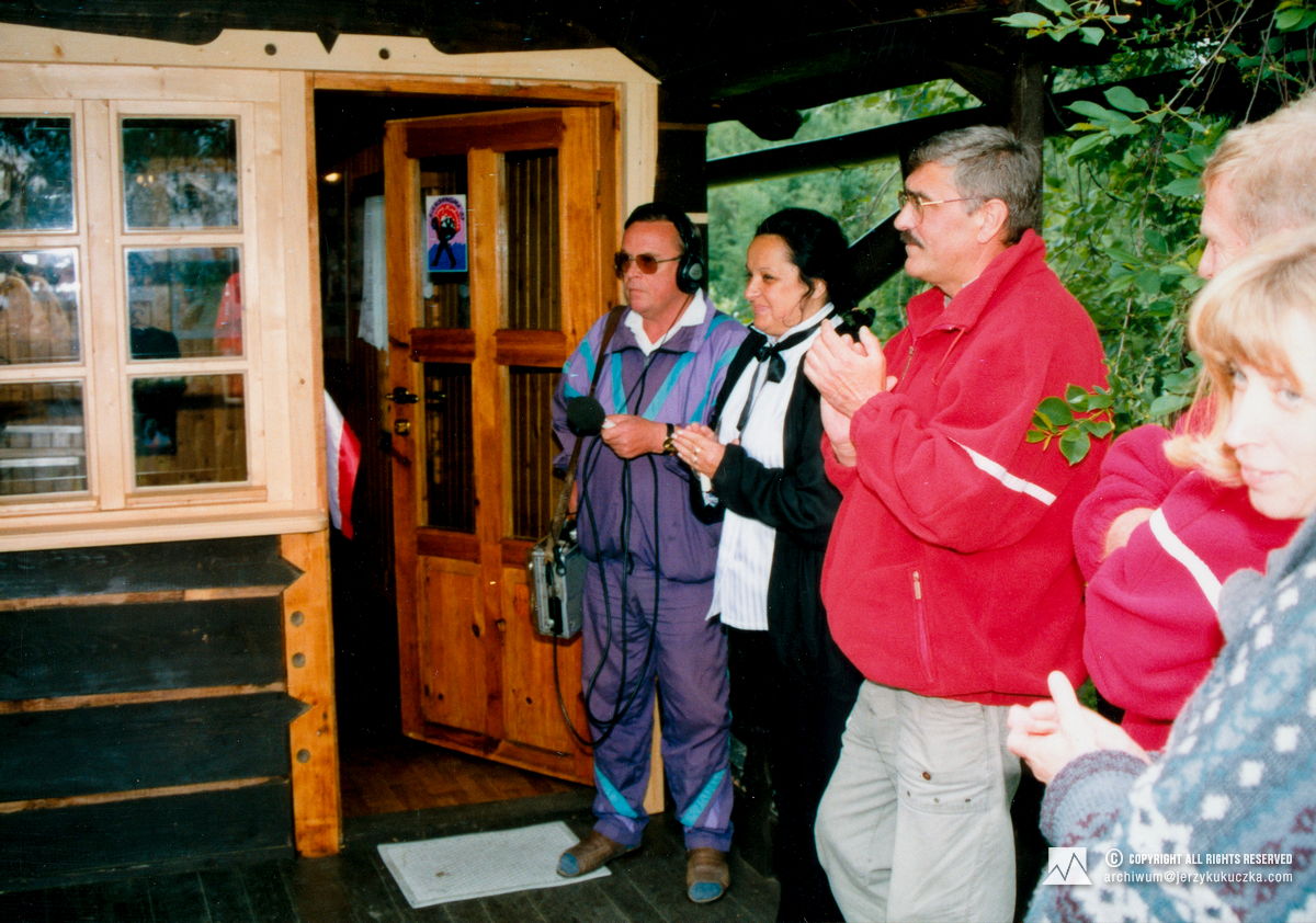Otwarcie Izby Pamięci Jerzego Kukuczki w Istebnej w 1996 roku.