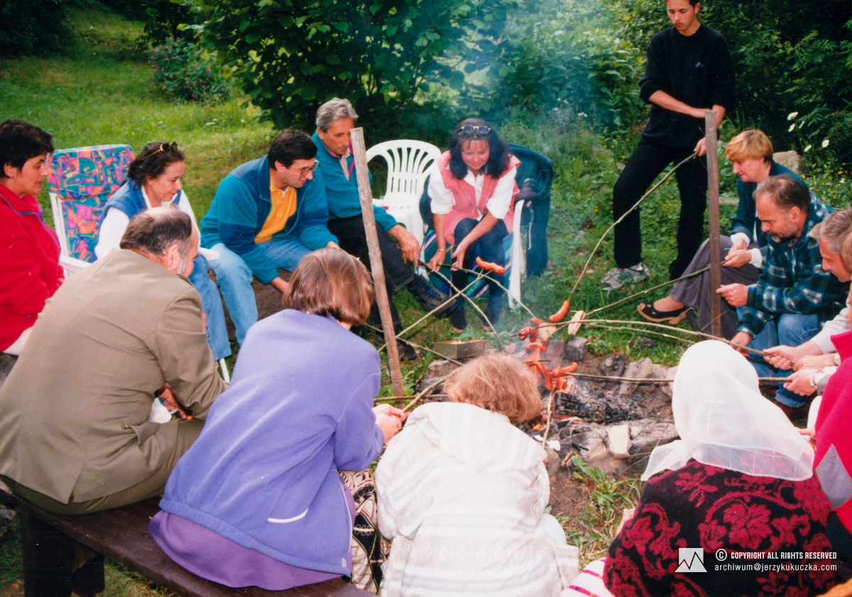 Otwarcie Izby Pamięci Jerzego Kukuczki w Istebnej w 1996 roku.