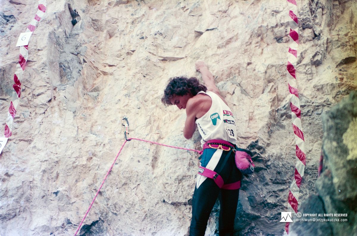 Zawody wspinaczkowe Sportroccia we Włoszech.