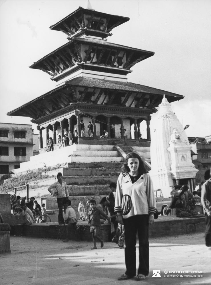 Cecylia Kukuczka w Katmandu.