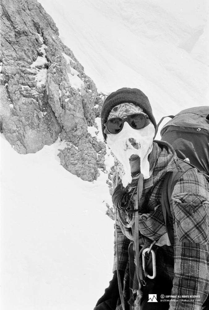 Wojciech Kurtyka on the Gasherbrum II slope.