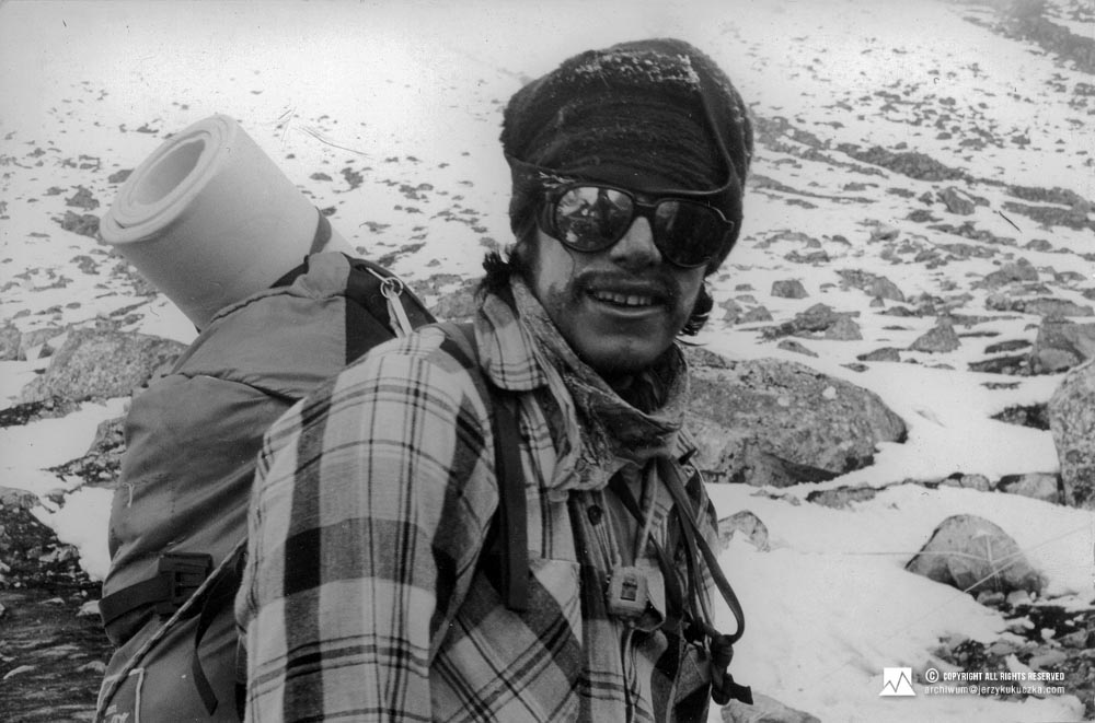 Carlos Carsolio in the base camp after descending from Manaslu.