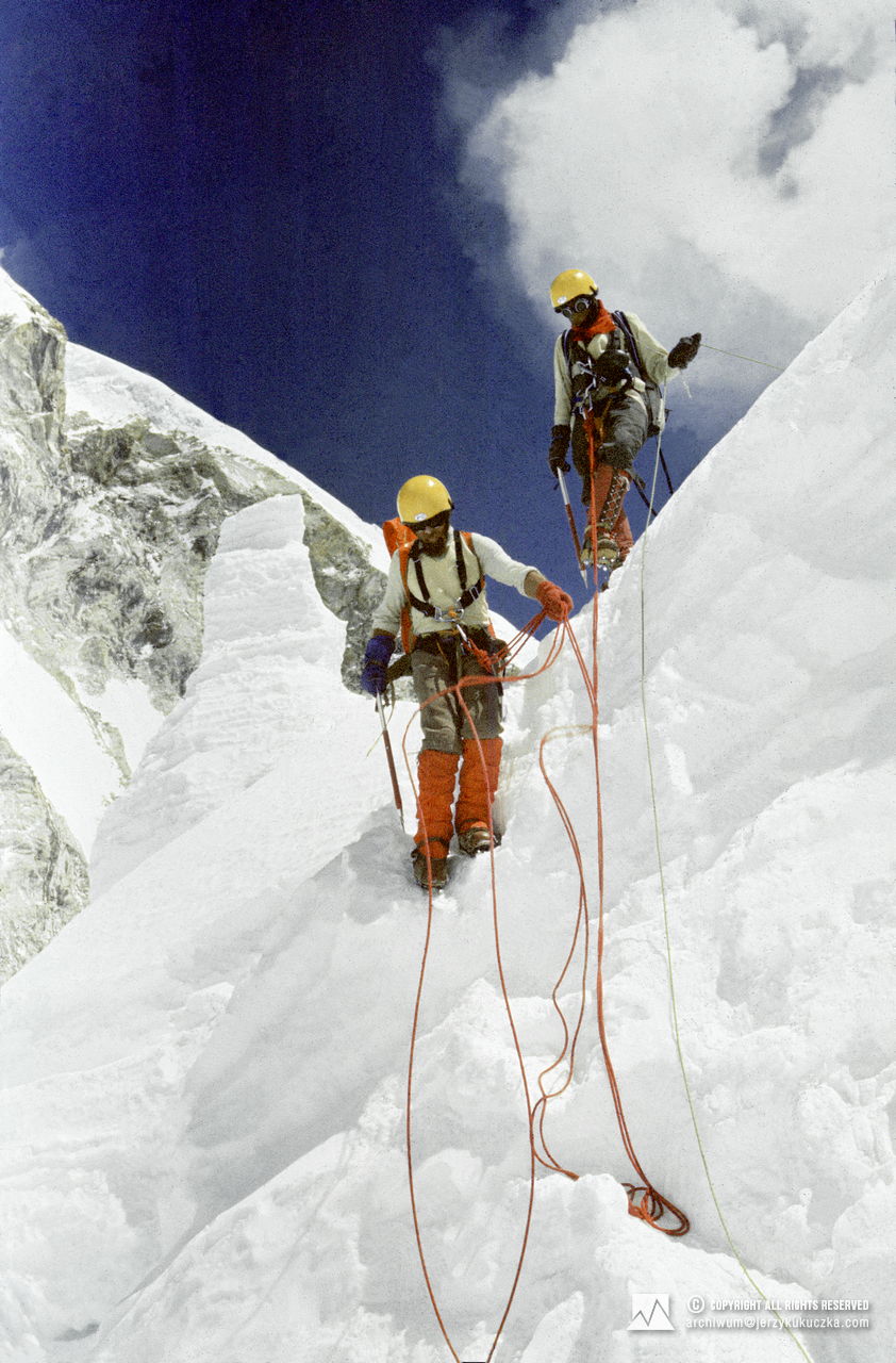 Participants of the expedition on the Khumbu Icefall. From the top: Kazimierz Waldemar Olech and Andrzej Czok.