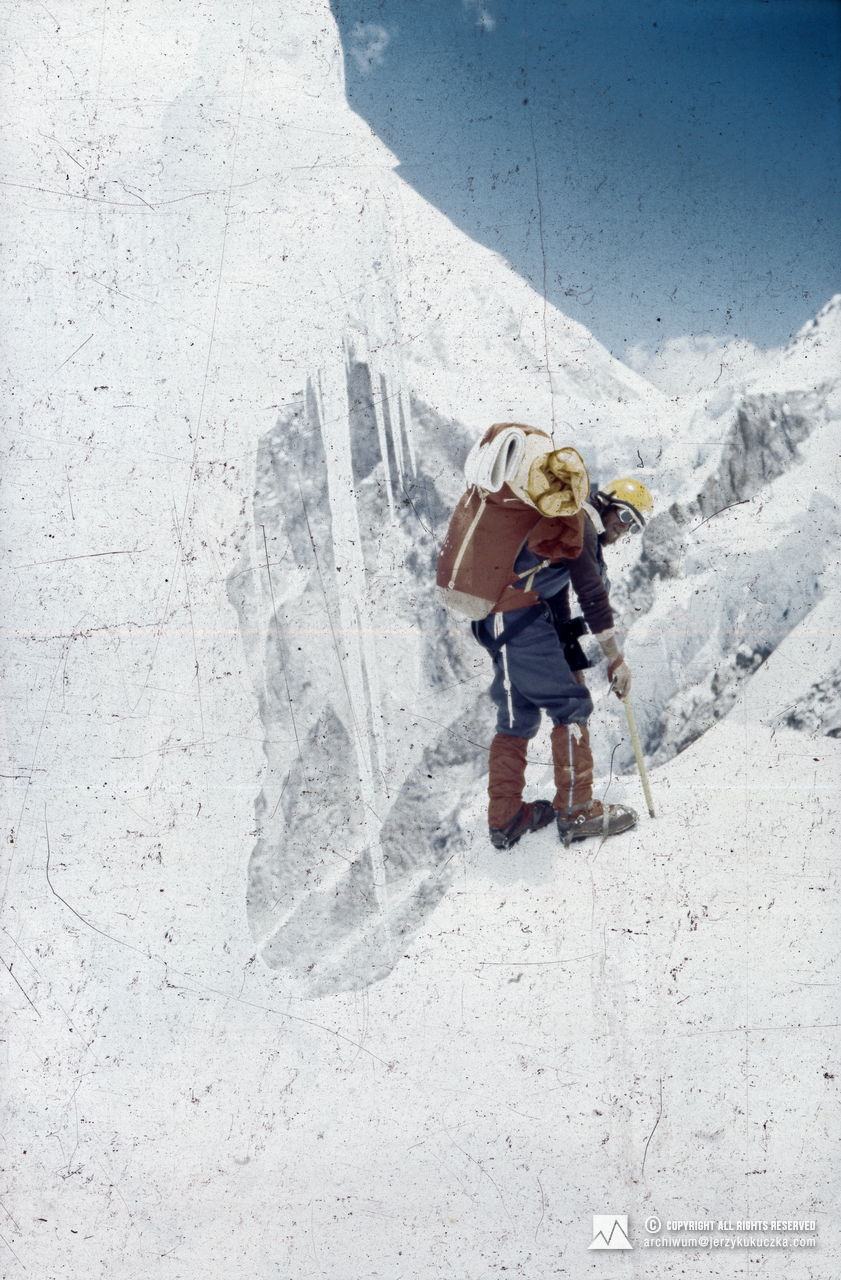 Andrzej Czok on the Khumbu Icefall.