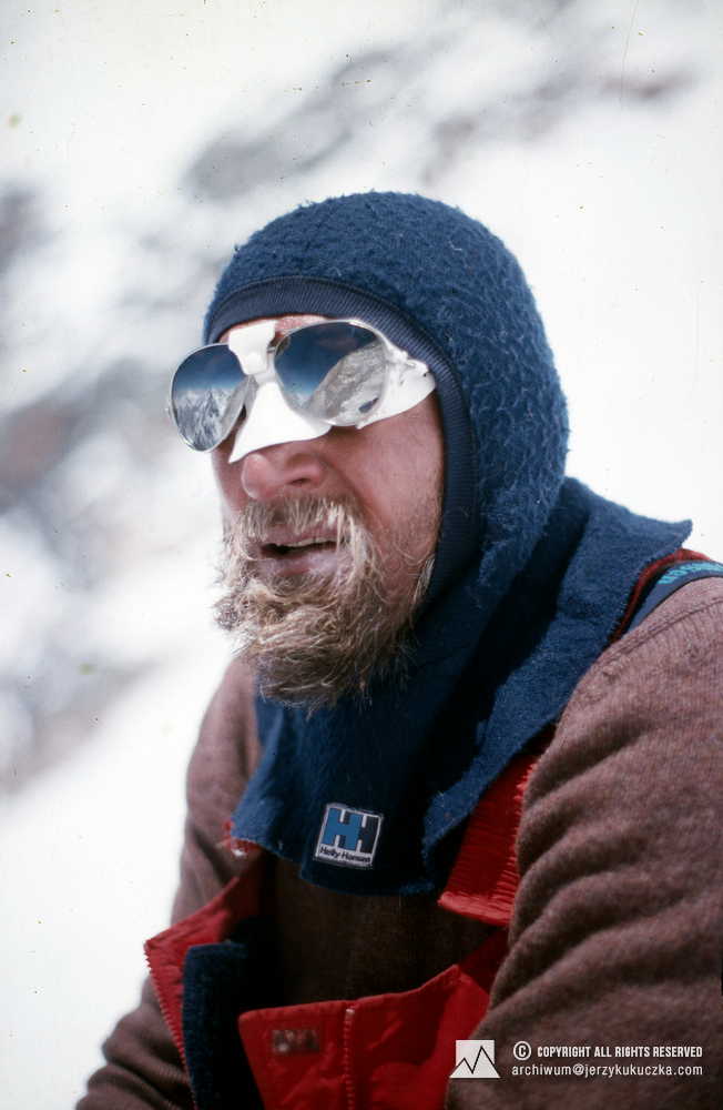 Tadeusz Piotrowski on the K2 slope.