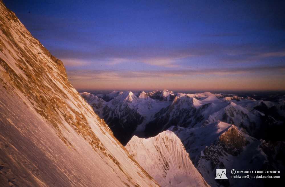 Himalayan landscape captured from the Manaslu slope.