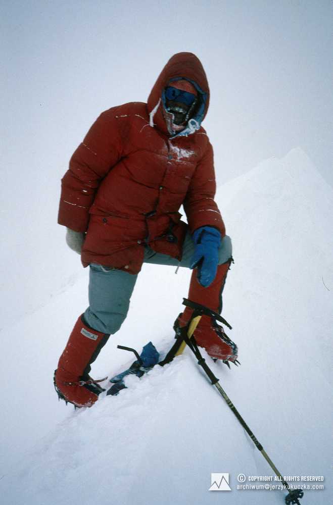 Jerzy Kukuczka on the top of Annapurna - 02.03.1987 (8091 m above sea level).