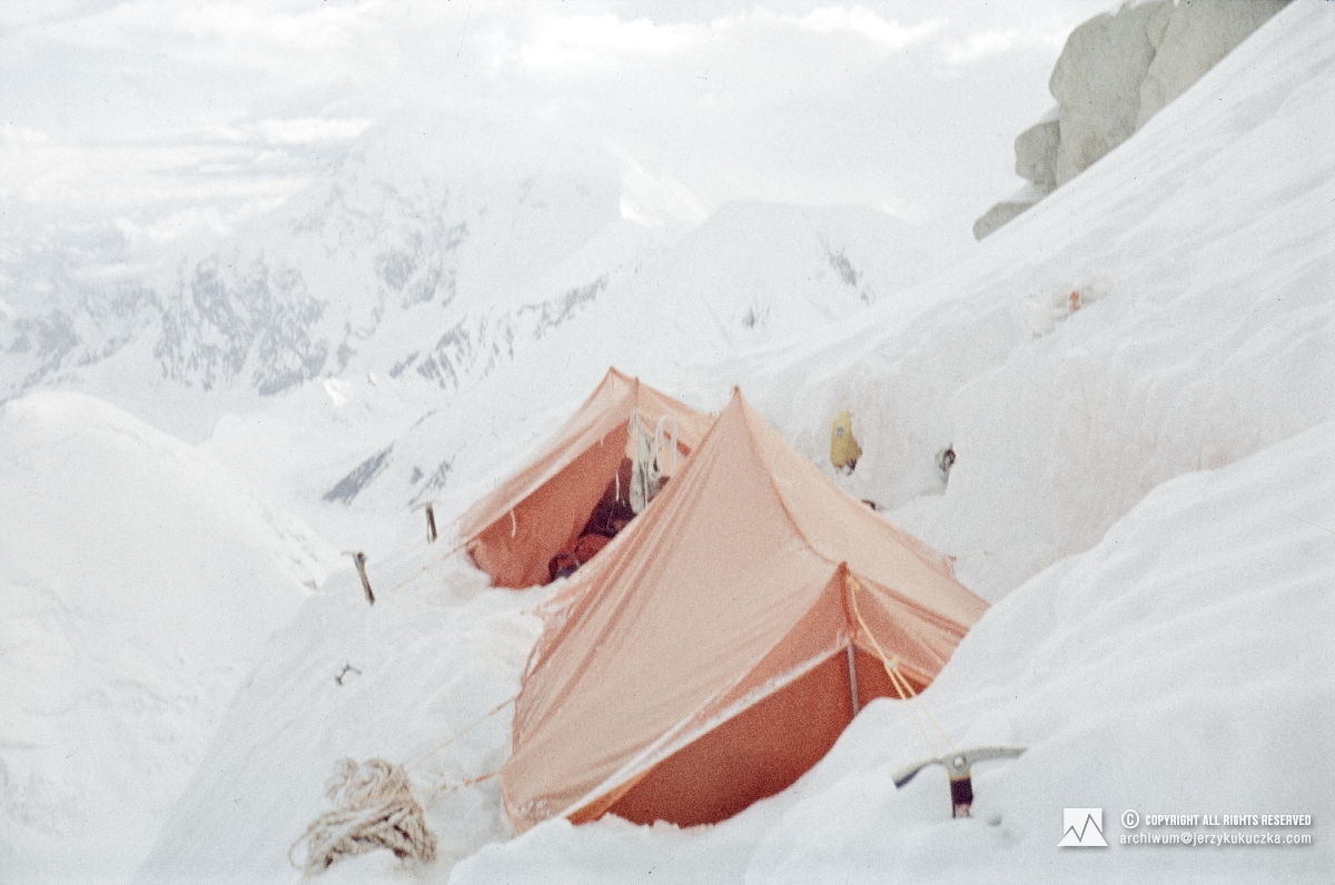 Camp on the slope of McKinley (Denali).