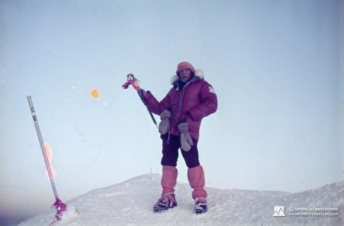 Jerzy Kukuczka on the top of Mount McKinley (aka Denali, 6194 m above sea level) - June 26, 1974.