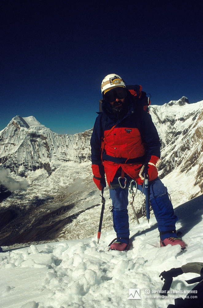 Janusz Majer on the Annapurna slope.