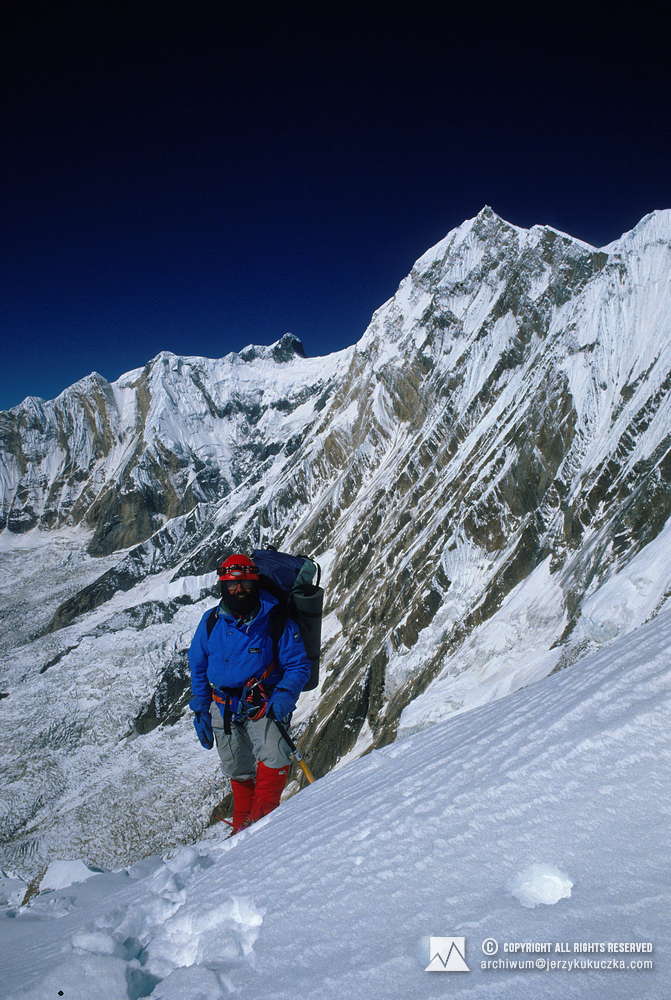 Ryszard Warecki on the Annapurna slope.