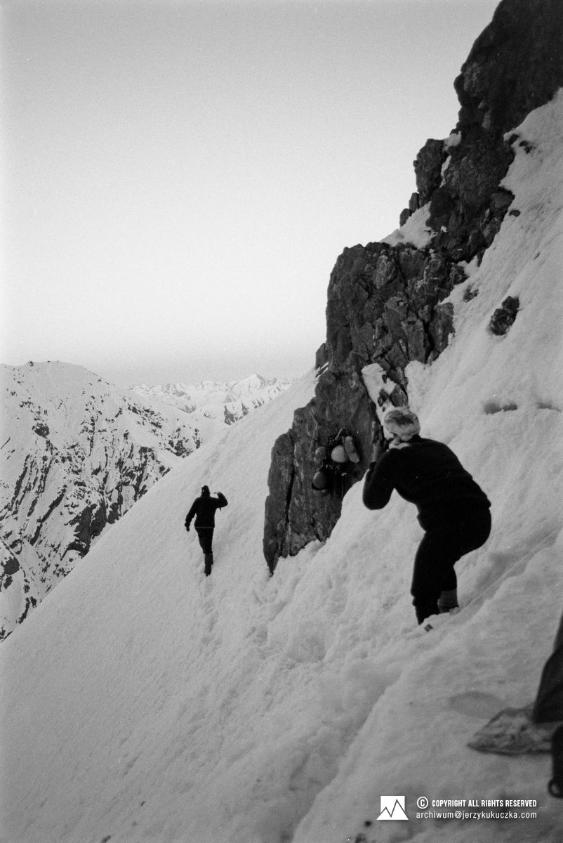 Participants of the expedition on the Nanga Parbat slope.