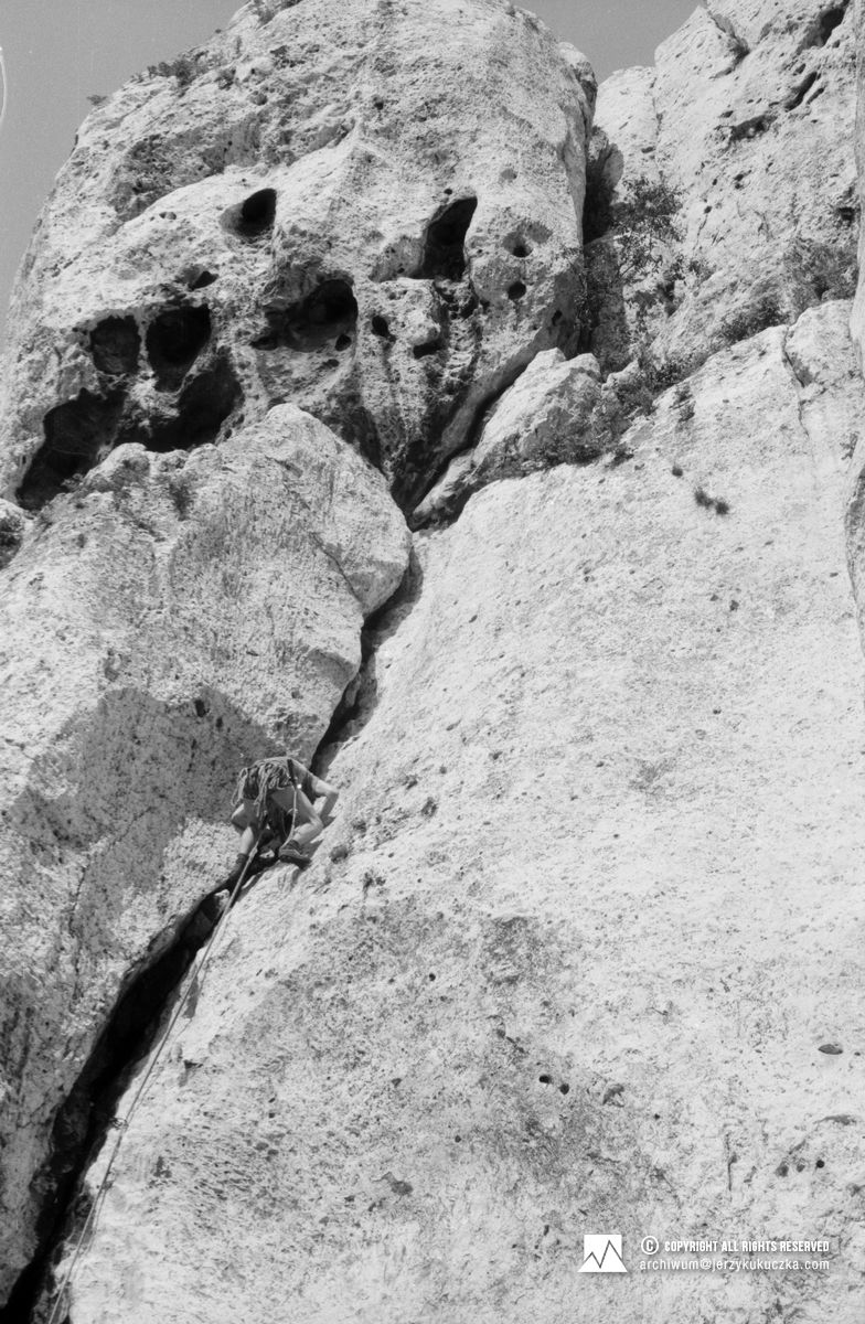 Wspinaczka w Skałach Rzędkowickich.