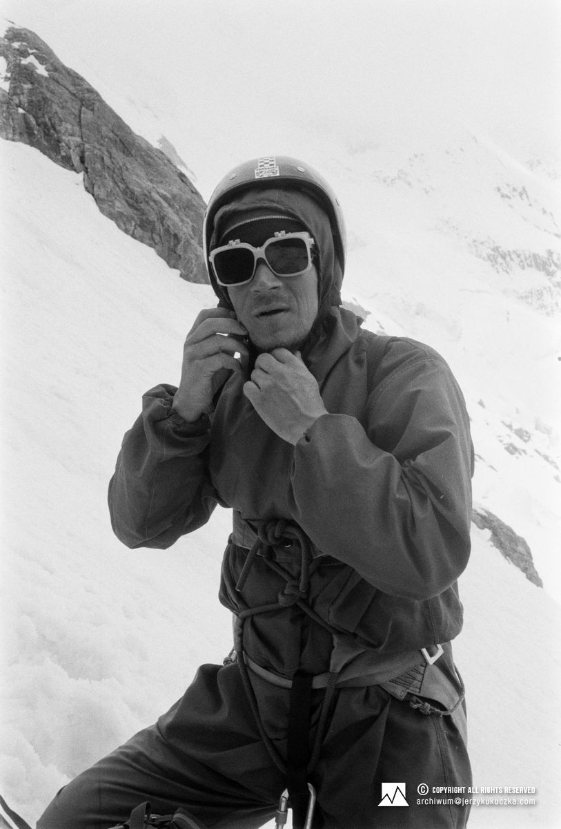 Andrzej Samolewicz on the Nanga Parbat slope.