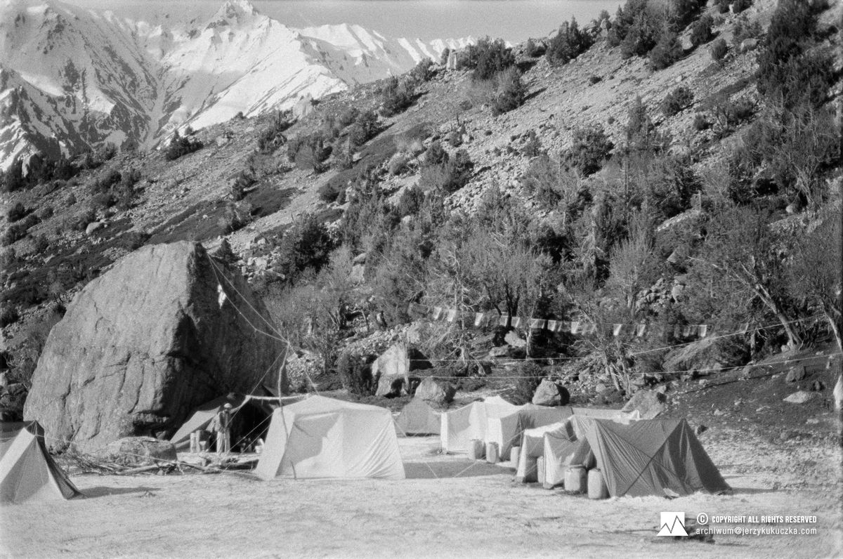 Expedition base camp.
