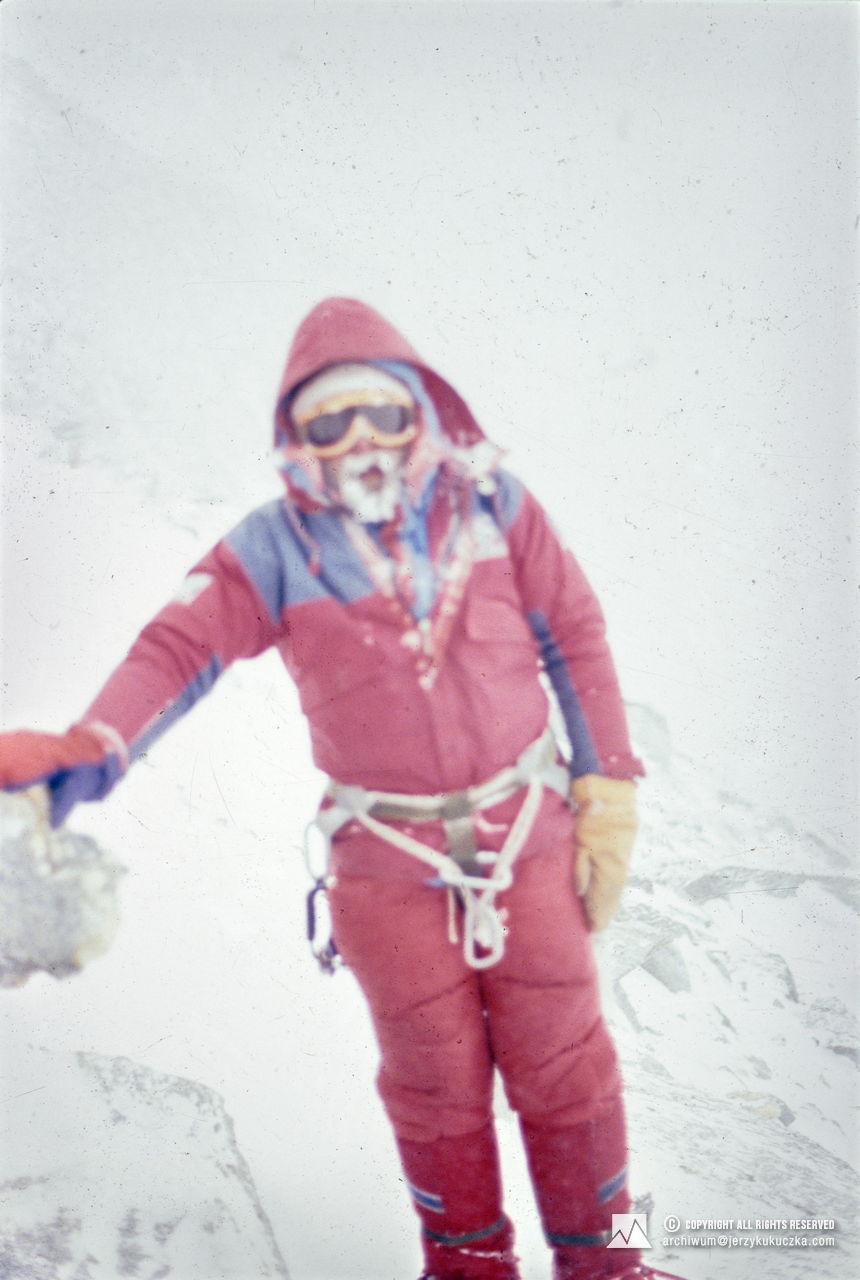 Andrzej Czok on the slope of Dhaulagiri.